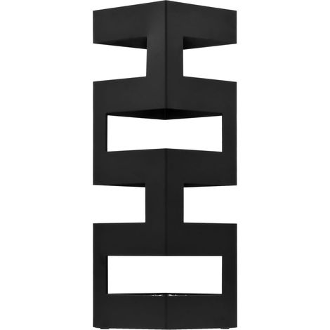 Porte-parapluie Acier Noir (1/5)