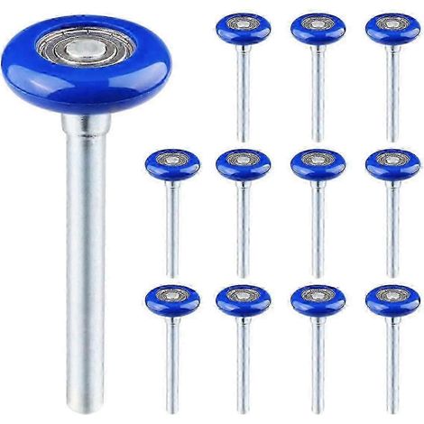 Lot de 12 roulettes de porte de garage étanches en nylon de 4,5 cm (1,8 pouce), silencieuses, durables et haute performance pour certaines marques (1/4)