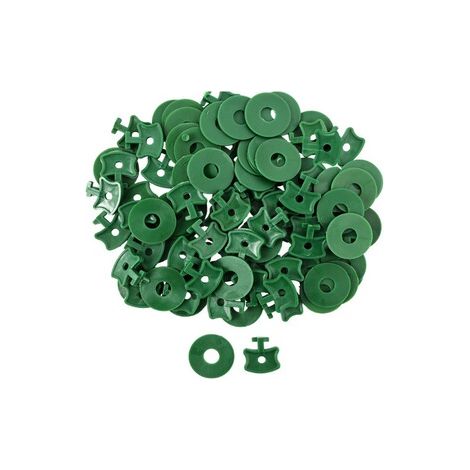 Lot de 5 lots de 100 pinces de serre pour serre, avec 100 rondelles, fixation pour bâche, accessoire jardin - pièce rechange (1/5)