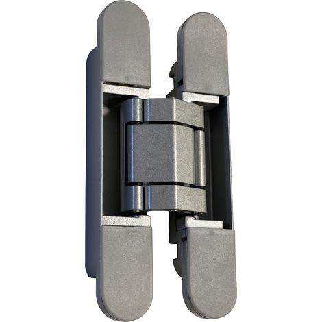 Charnière Invisible 150 mm "KLOSE besser" Tri directionnelle - Aluminium.