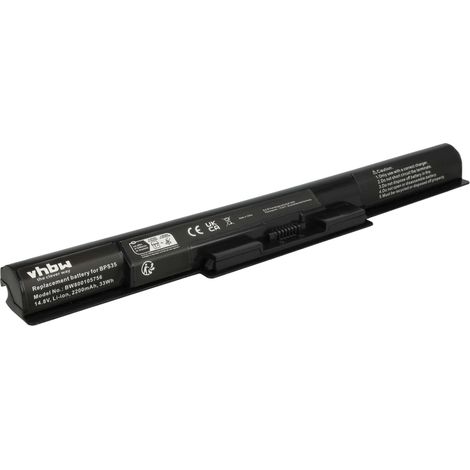 vhbw Akku kompatibel mit Sony Vaio SVF1521L1R, SVF1521L6EW, SVF1521M1E, SVF1521O4E, SVF1521PST, SVF1521Q1EW Notebook (2200 mAh, 14,8 V, Li-Ion) (1/5)