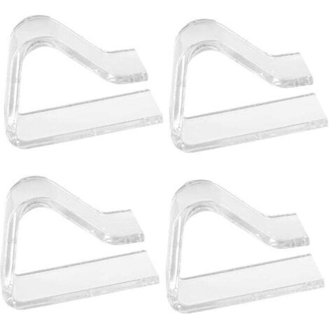 Pinces à Nappe en Plastique, 4 Pièces Pinces à Nappe Antidérapantes, Clips Transparents pour Fixer Les Nappes, Attaches de Nappe de Fête de Mariage de Pique-Nique de Restaurant de Jardin (1/5)
