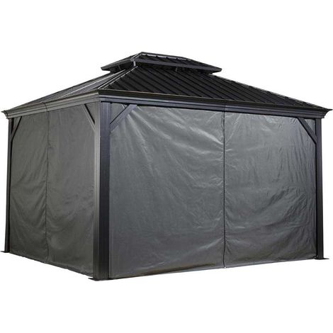 Sojag Vorhang-Set passend zu Messina/Mykonos 10x12, anthrazit, Polyester (1/5)