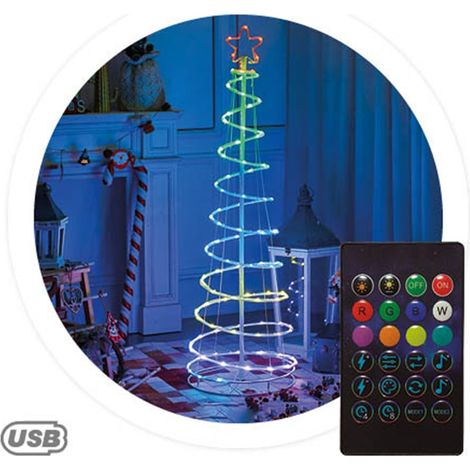 Smarter LED-Baum über Bluetooth und Hode-Fernbedienung 1,5M 24 RGB-Funktionen IP44