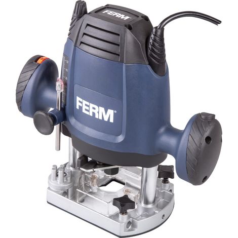 Ferm – Défonceuse 1200W PRM1021 – Vitesse variable 9000-30000 tr/min – Profondeur max 35mm – Diamètre fraise max 32mm – Pour bois dur (1/5)