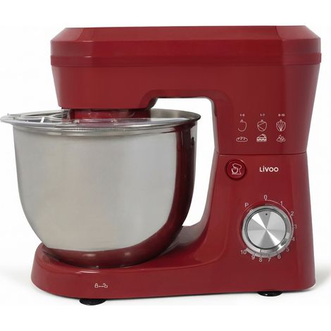 Robot pâtissier 5l 1500w rouge - Livoo - DOP263R (1/5)