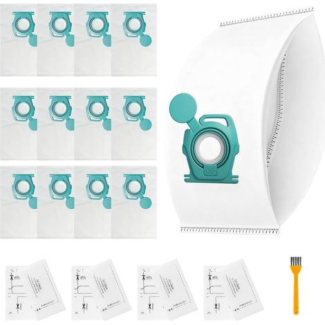 Lot de 12 Sacs Aspirateur pour Miele Guard S1/L1/M1 Junior Flex Parquet Silence AllFloor Performance Comfort Cat Dog Serie, Joint Anti-Fuite, avec 4 filtres de protection du moteur (1/5)