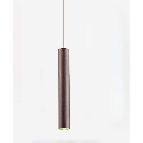 LED-Pendelleuchte, nordische Langrohr-Pendelleuchte, minimalistisch, kreative Deckenleuchte, moderne Kunst, Dekoration, Leuchte für Esszimmer, Kücheninsel (Kaffee-Gold)