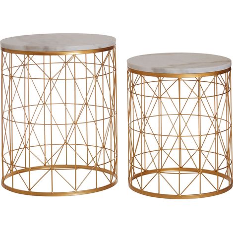 Premier Housewares Avantis Set of 2 Round Side Tables (1/4)