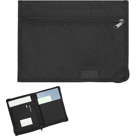 Elegante carpeta de almacenamiento para coche, con múltiples compartimentos y gran capacidad para documentos y tarjetas. (1/5)