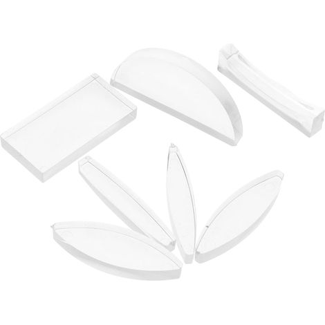 Lente convexe optique acrylique 7 pièces blanc pour étudiants (1/5)