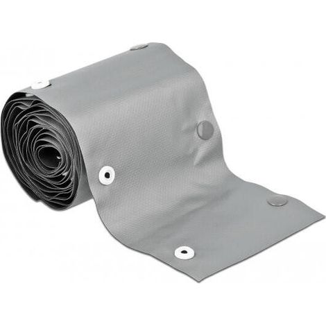 Delock Funda de cable con cierre de botón a presión 2 m x 20 mm gris / negro (1/3)