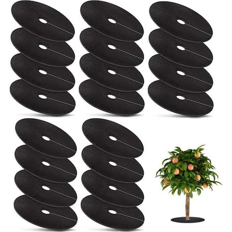 Lot De 20 Disques De Paillage Pour Arbres, Anneaux De Paillage Pour Arbres Non Tissés, Tapis De Paillage Anti-Mauvaises Herb[RD102] (1/5)