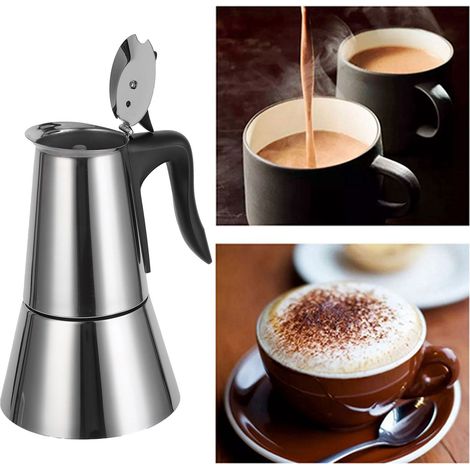 Cafetière Électrique Inox 300ml Marque [A remplir] Modèle CAF300 Argent Sécurisée à Finition Anti-Fuite (1/4)