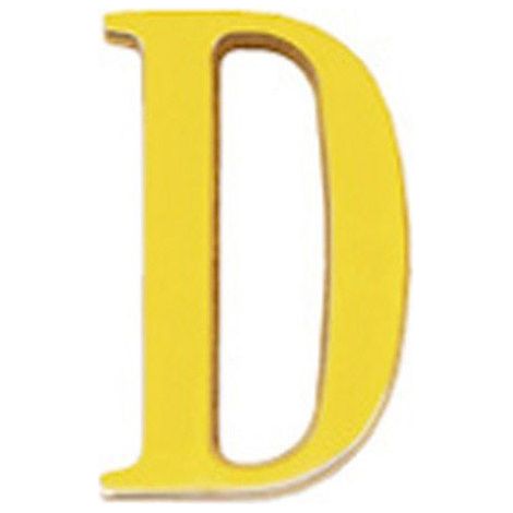 Lettera "D" in ottone 10 cm. con Viti Nascoste (Blister 1 Pezzo)