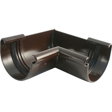 Marley Rinnenwinkel NW 100 mm, Innenecke, 90°, halbrund, braun Halbrunde Dachrinne braun