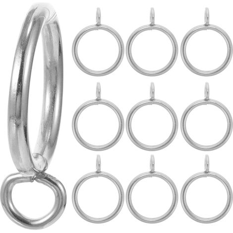 10 PVC Duschvorhangringe Silber dicke Ausführung und