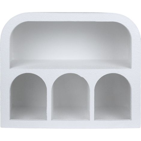 Mensola da muro Mobili Rebecca Aurelia 30,5x35,5x14 MDF Bianco Moderno