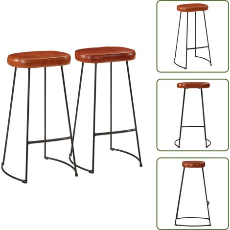 The Living Store Tabourets de bar Gavin lot de 2 44x37,5x78 cm - Tabouret De Bar - Tabouret Retro - Tabouret De Cuisine - Mobilier De Salle À Manger - Chaise De Bar