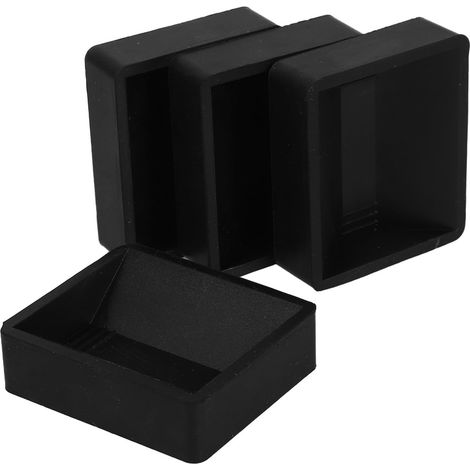 Butées de roulettes en caoutchouc noir pour canapé, lot 4 avec base (1/5)