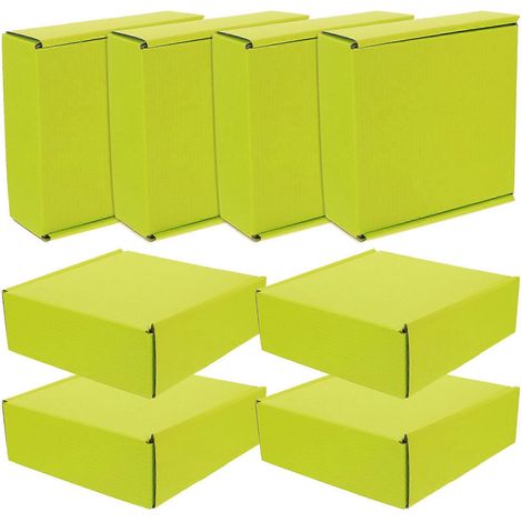 Lot de 8 boîtes d'emballage carrées vides pour la livraison et l'emballage de vêtements