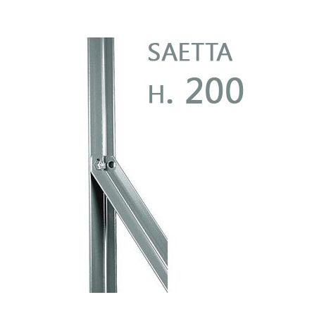 10PZ Saetta a L ZINCATA per PALETTI a T recinzioni GIARDINO 25x25x3 H 200 (1/2)