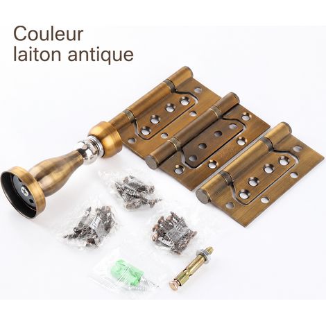 Ensemble de charnières renforcées et butée de porte réf 7293 10 × 13 × 6 cm 540 g – Livraison gratuite