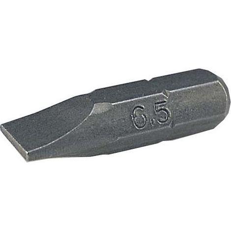 Ks Tools 911.2251 – Box mit 10 Schraubendreher-Bits – Schlitz 6,5 – Antrieb 6,35 mm – Länge: 25 mm