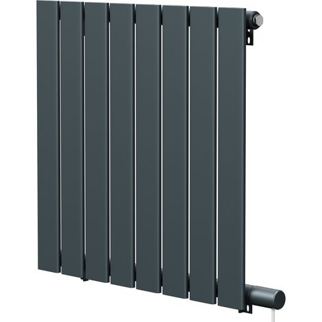 Hudson Anthracite 600mm x 604mm Horizontal Electric Single Panel Radiator (1/5)