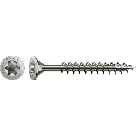 SPAX 1197000600803  Holzschraube 6 mm 80 mm T-STAR plus    Edelstahl A2 100 St.