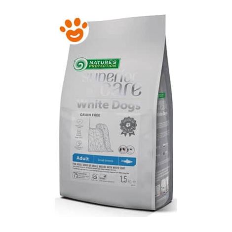 Natures Protection Dog Superior Care Manti Bianchi Adult con Aringa - Sacco 1,5 Kg -