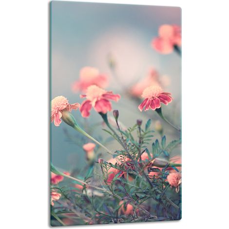 TABLERO DE MESA CON PANEL DE CRISTAL DE 30x52 CM, DISEÑO DE FLORES (1/5)
