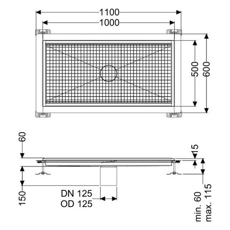 KESSEL 6050100 Bac de sol Ferrofix