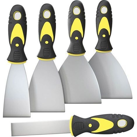 BelleRise - Ein Set aus 5 Spachtelmessern, darunter Schaber und Fugenmesser in den Größen 1, 2, 3 und 4 Zoll. (1/5)