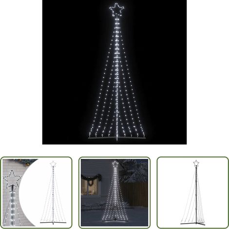 vidaXL Lichterkette -  LED Weihnachtsbaum 447 LEDs Kaltweiß 250 cm