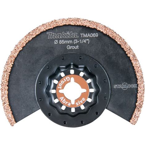 Makita – Lame d'outil multifonction segmentée carbure pour coupes fines – Pour béton armé et maçonnerie – B65028