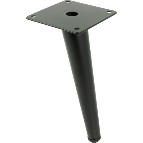 Möbelfuß, schräger Stift, schwarz matt, 18 cm (1/4)