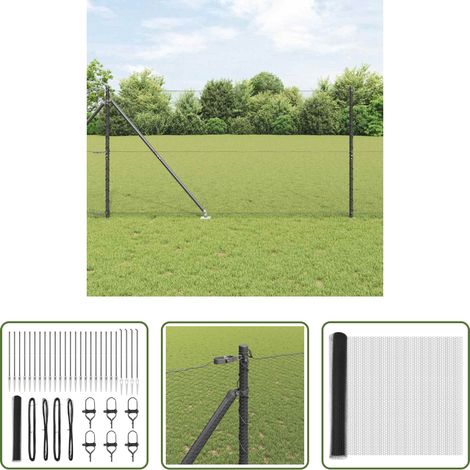 Poteaux de clôture -  Poteau de clôture. Gris 50 x 1,2 m (treillis de 13 mm) (1/5)