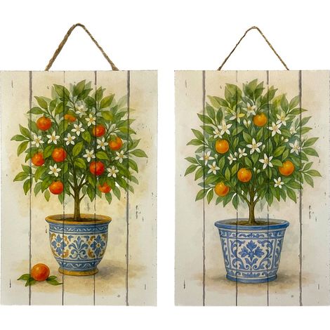 2U Gartenornament aus bedruckter Leinwand – Natürlicher und farbenfroher Stil