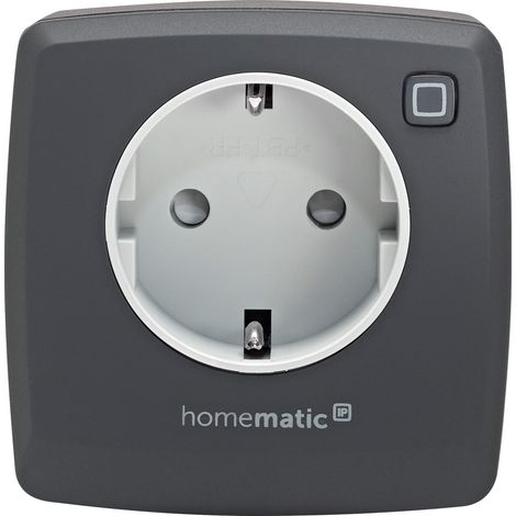 HOMEMATIC IP SMART HOME 161621A0 PRISE AVEC VARIATEUR DE COUPURE DE PHASE - ANTHRACITE, PRISE INTERMÉDIAIRE NUMÉRIQUE ATTÉNUE LE (1/5)