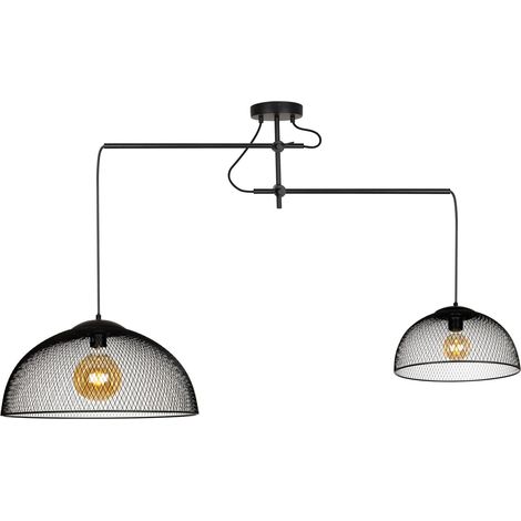 Lampada a sospensione industriale nera Concept Maxlight 2xE27 (1/2)