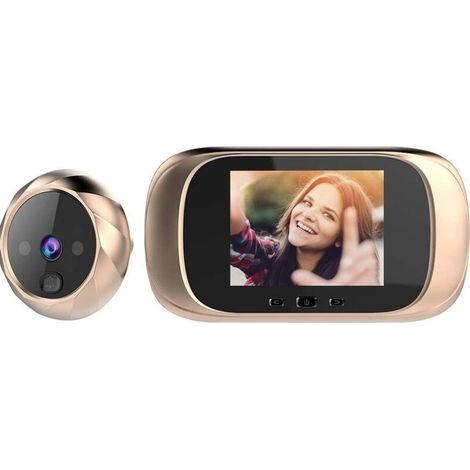 Autres accessoires pour talkie-walkie visiophone et sonnette Smart cat's eye sonnette caméra surveillance antivol visuel électronique cat's eye miroir caméra vidéo sonnette 1276813mm or 1 pièce