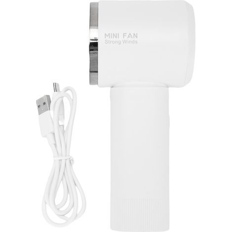 5000mAh Rechargeable Turbo Portable Fan with Digital Display and 199 Speeds – White (1/5)