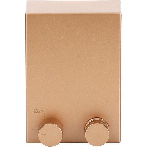 Corde à linge rétractable en acier inoxydable pour intérieur et extérieur, idéale pour sécher le linge à la maison (réf. 9021G, couleur or). (1/5)