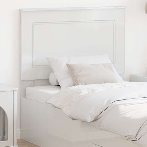 Tête de lit Blanc Brillant 100 cm Bois d’ingénierie vidaXL (1/5)
