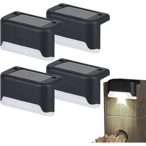 Luces solares autoadhesivas,Lámpara solar de pared,4 piezas,color negro,Iluminación de pared,Luces LED solares de pared,Iluminación de caminos (1/5)