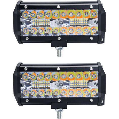 Stück 7-Zoll-LED-Lichtleiste, kombinierter Arbeitsscheinwerfer, Nebelscheinwerfer und Fernlicht mit 5 Beleuchtungsmodi