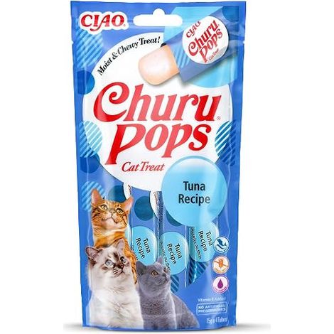 INABA CHURU POPS - FRIANDISES À MAIN POUR CHATS - DÉLICIEUX, SAVOUREUX SNACKS POUR CHATS - THON - 60GR EU711