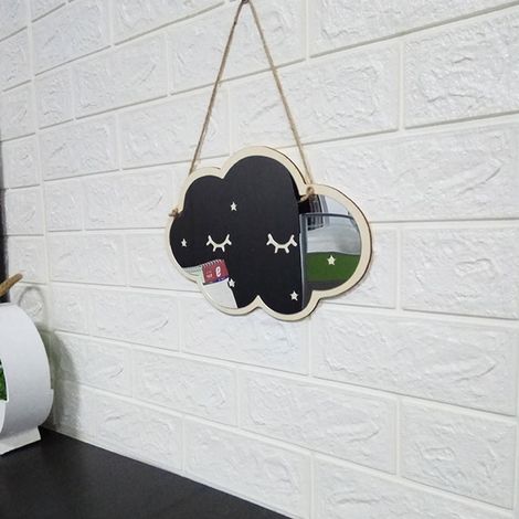 Miroir Mural Enfant Nuage 3D Acrylique Autoadhésif Pour Chambre Enfant Salle De Bain Couloir - 1 Pièce (1/5)