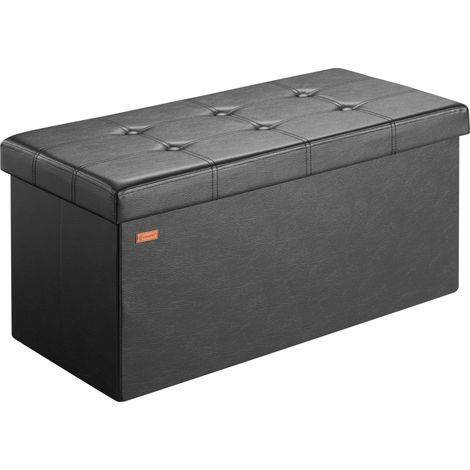 Pouf seduta nero 80x40x40cm